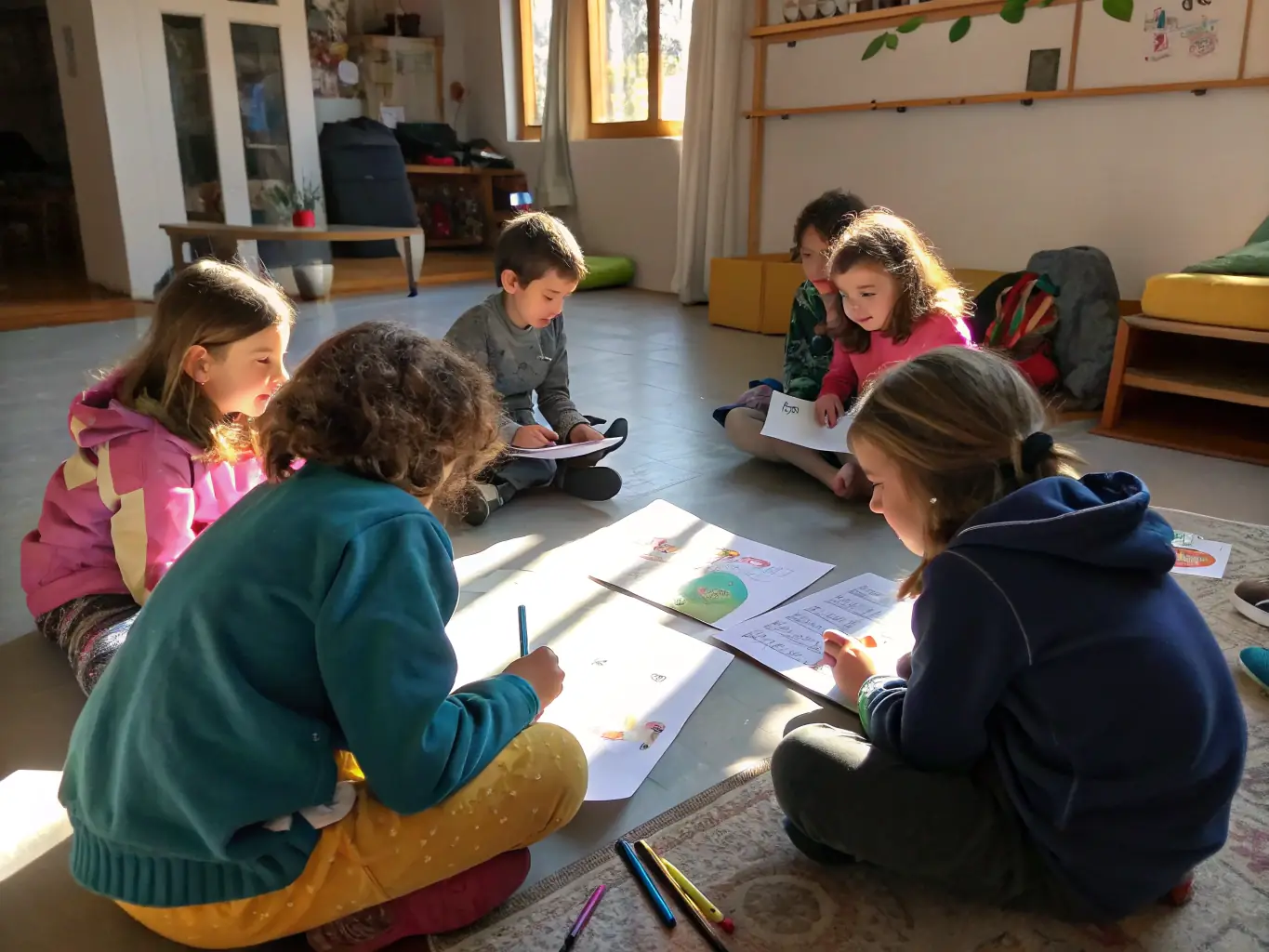 Children participating in a twirling baton workshop, learning about the cultural aspects and creative expression through the sport.